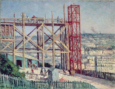 The Construction of the Sacre Coeur by Maximilien Luce